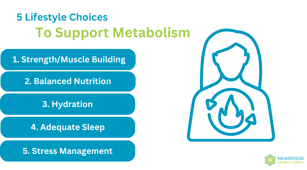 5 lifestyle choices to support metabolism infographic