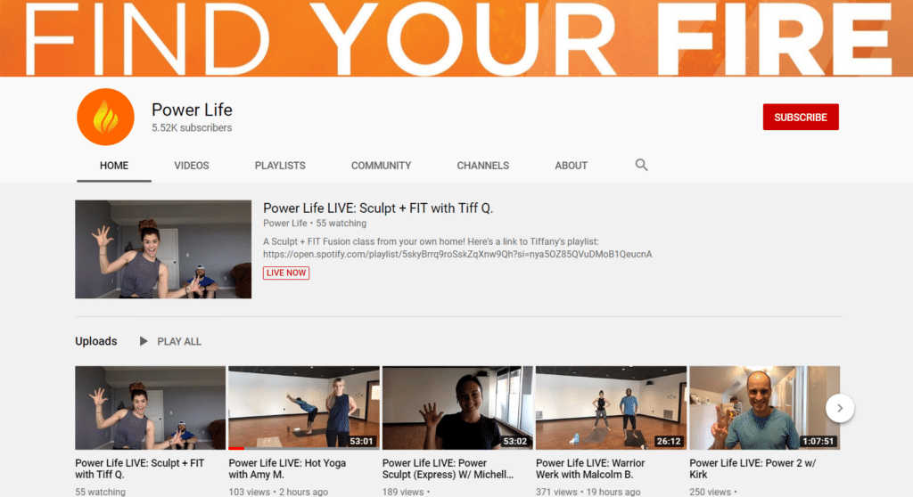 Power Life Yoga YouTube