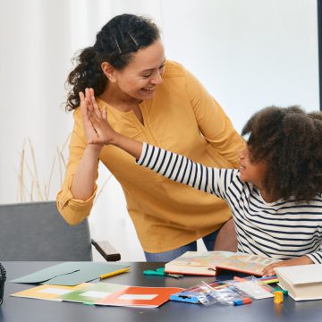 Child with autism playing in environment