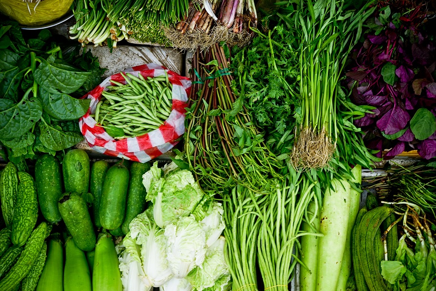 An assortment of green vegetables
